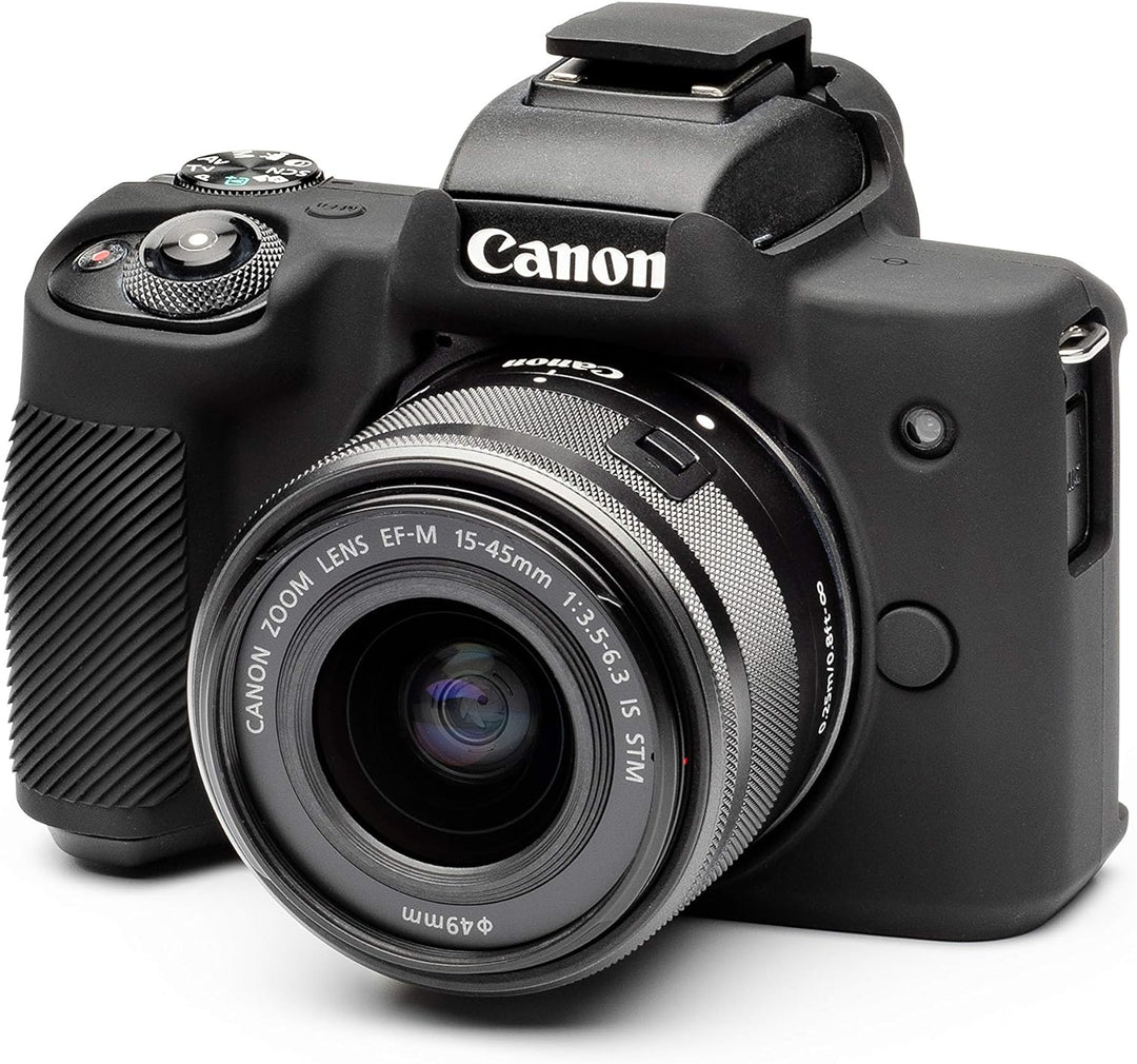 easyCover - Silikon Kameratasche - Schutz für Ihre Kamera - Canon M50/M50 Mark II - Schwarz