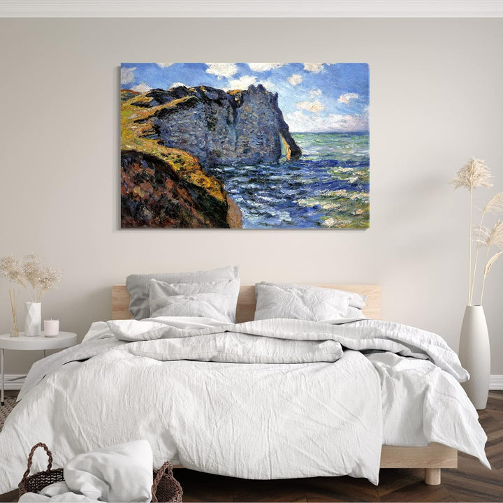 Printed Paintings Leinwand (80x60cm): Claude Monet - Die Klippe von Aval, Étrétat 80x60 cm, 80x60 cm