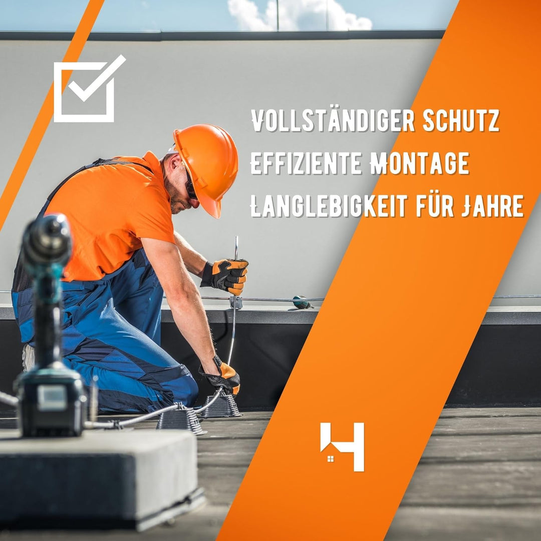 HausHeld® Kreuzerder verzinkt 1m mit Anschluss für Runddraht Ø 8–10mm & Erdungsband 30mm – Kreuzprof