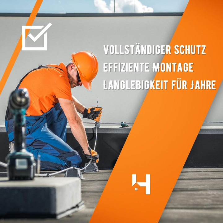 HausHeld® Kreuzerder verzinkt 1m mit Anschluss für Runddraht Ø 8–10mm & Erdungsband 30mm – Kreuzprof