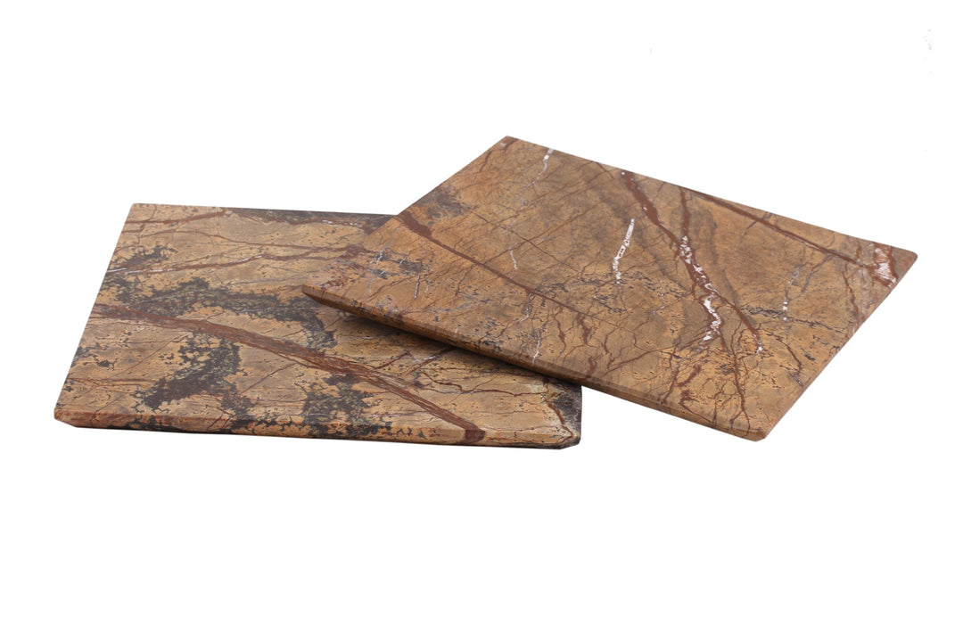 Design Servierplatte aus Marmor, quadratisch massiv Naturstein Unikat Steinmetzarbeit, elegant, als