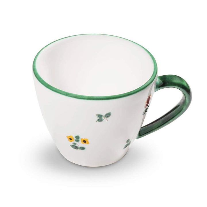GMUNDNER KERAMIK Kaffeetasse Gourmet Füllmenge : 0.2 Liter Streublume Geschirr, handgemacht in Öster