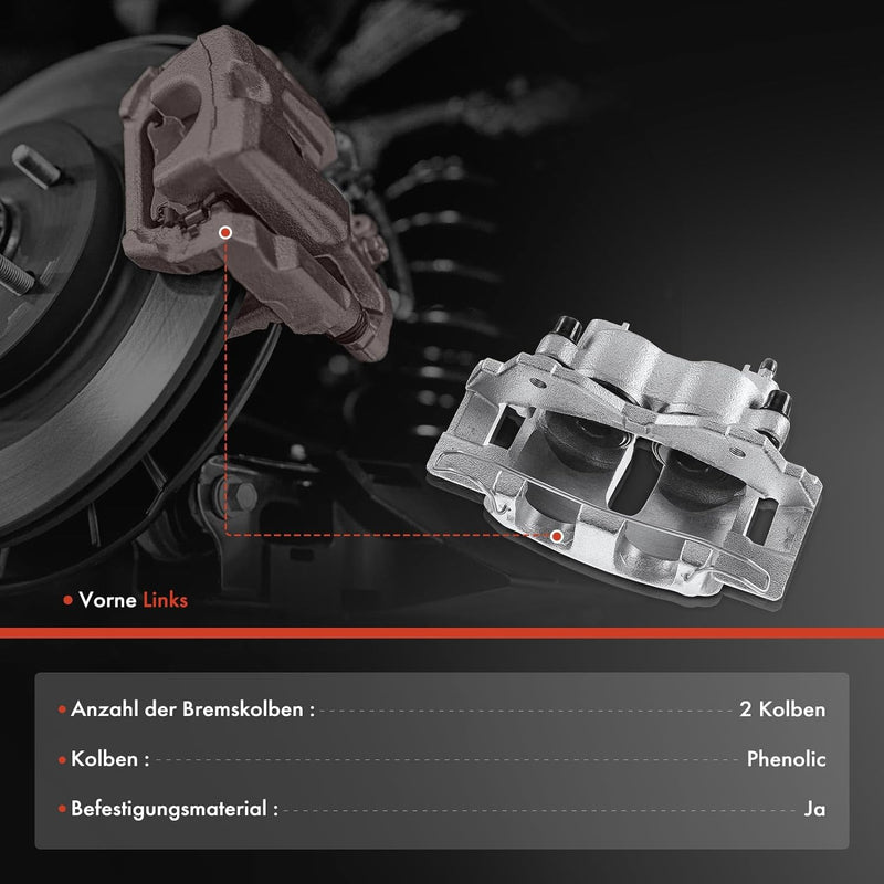 Frankberg Bremssattel Bremssättel Vorne Links Kompatibel mit Cherokee XJ 4.0L 1999-2005 Grand Cherok