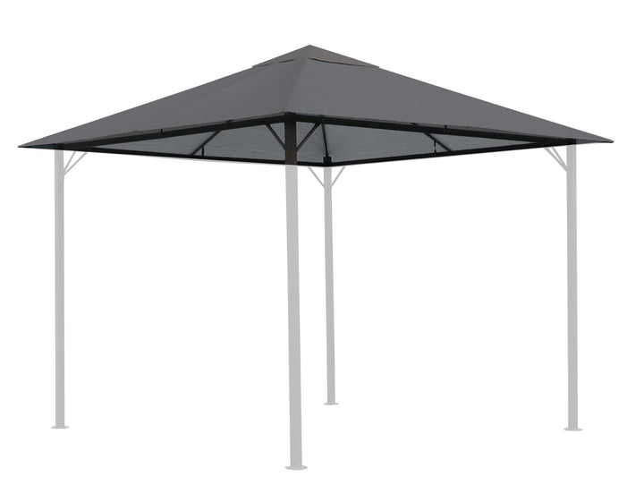 QUICK STAR Ersatzdach für Garten Pavillon 3x3m Grau RAL 7012 Antik Pavillondach