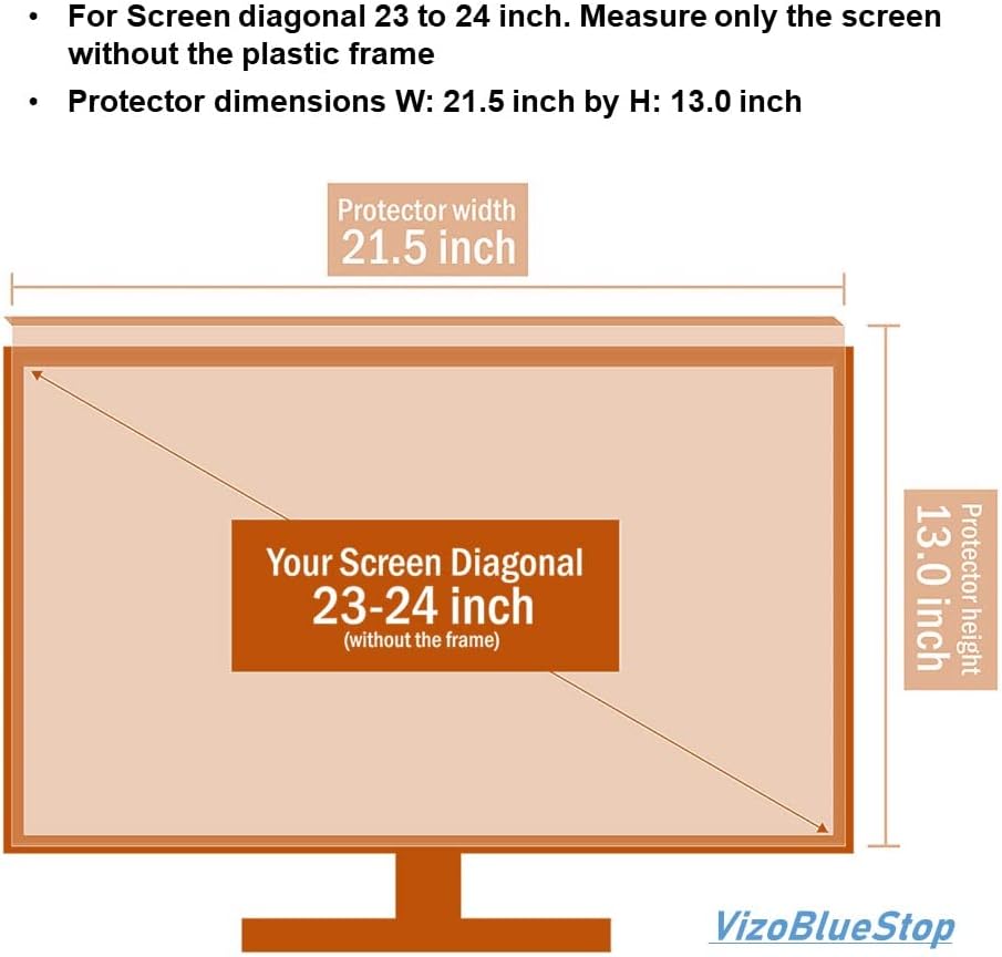 23-24 Zoll Anti-Blaulichtfilter für Computer-Monitor Blaulicht Monitor Bildschirmschutz Panel (21,5