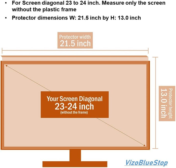 23-24 Zoll Anti-Blaulichtfilter für Computer-Monitor Blaulicht Monitor Bildschirmschutz Panel (21,5