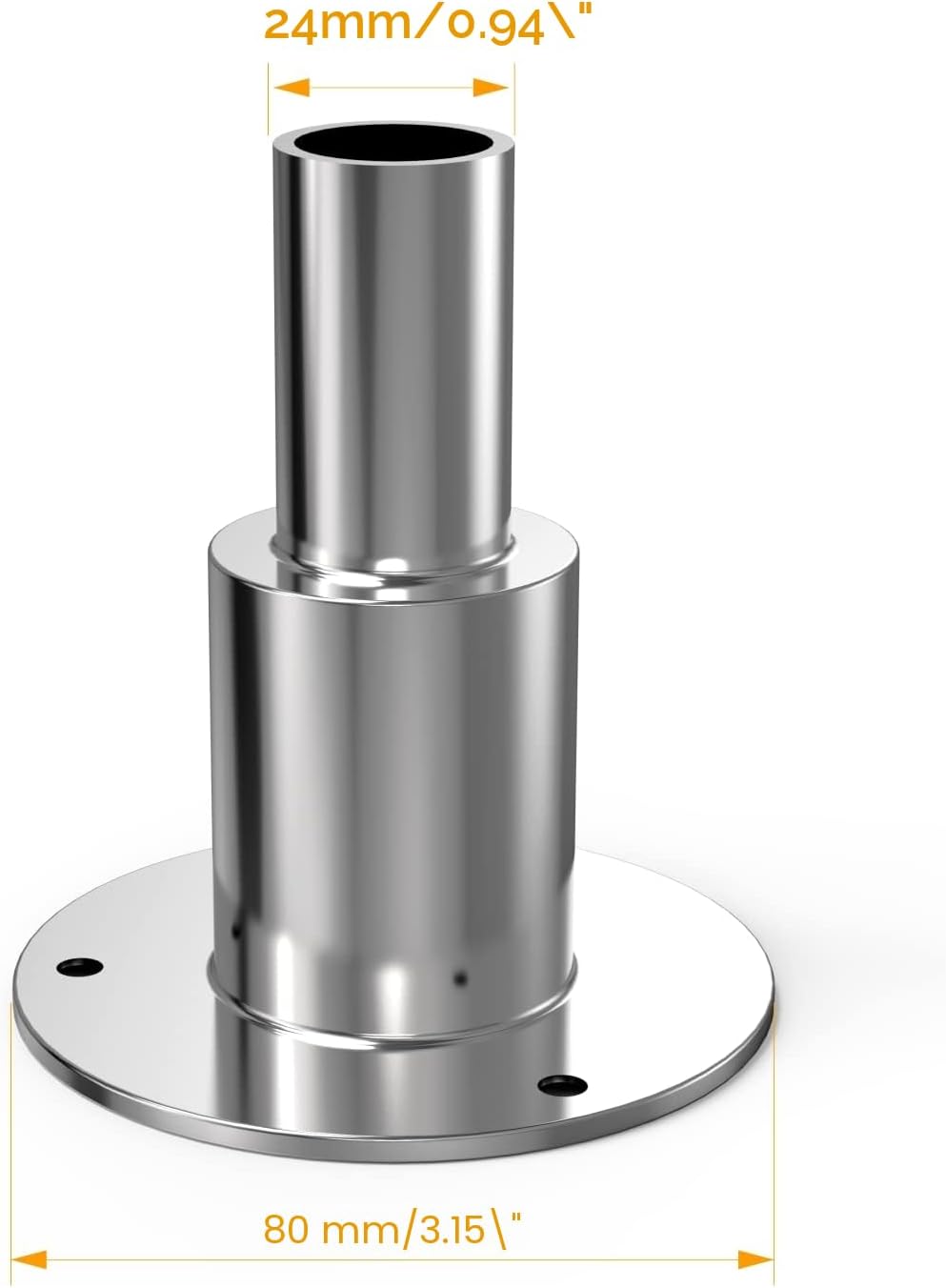 HZJD Durch Rumpf Auspuff Hautanpassung, 24mm Edelstahl 316, für Diesel Standheizungen Straight, Stra