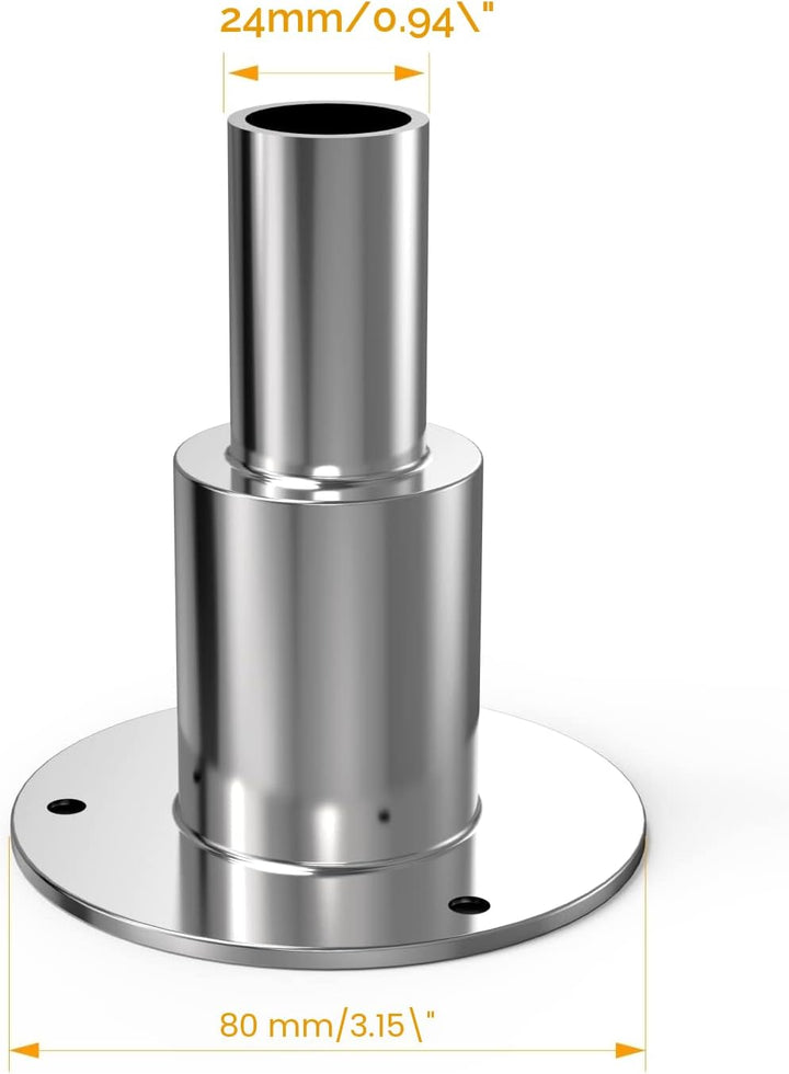 HZJD Durch Rumpf Auspuff Hautanpassung, 24mm Edelstahl 316, für Diesel Standheizungen Straight, Stra