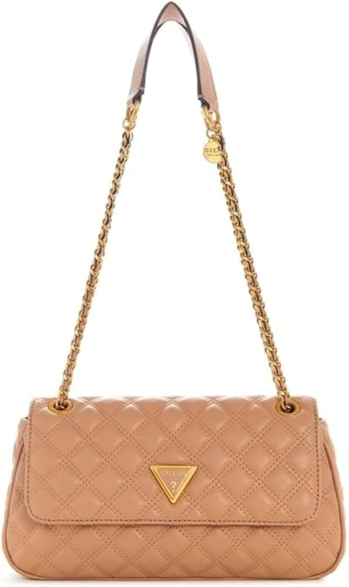 GUESS Damen Giully Umwandelbare Klappe Crossbody, Flap Beige, Beige