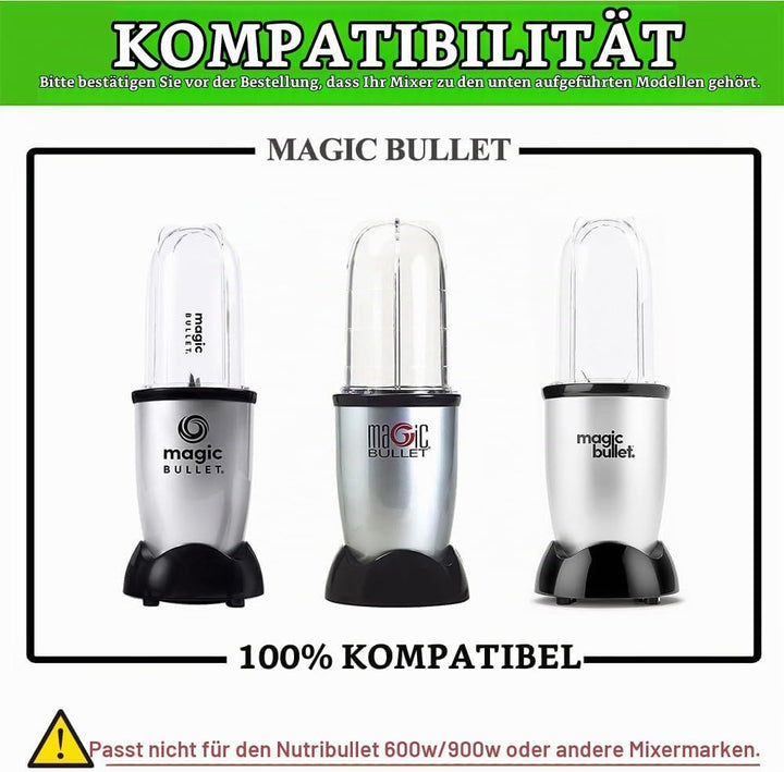 3 Stk Ersatz Entsafter Klingen für Magic Bullet Mixer, Ersatzklinge mit Dichtungen Zubehör für Magic