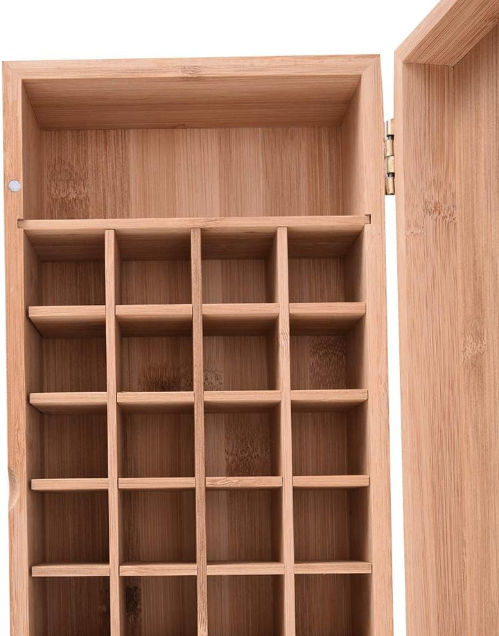 RoseFlower Bambus Ätherisches Öl Organisator Behälter Duftöle Display Ständer, 26 Löcher Aufbewahrun
