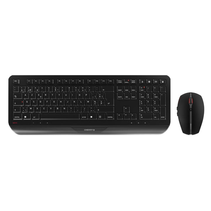 CHERRY GENTIX DESKTOP, Kabelloses Tastatur-Maus-Set, Belgisches Layout (AZERTY), 2,4 GHz Funk, Integ