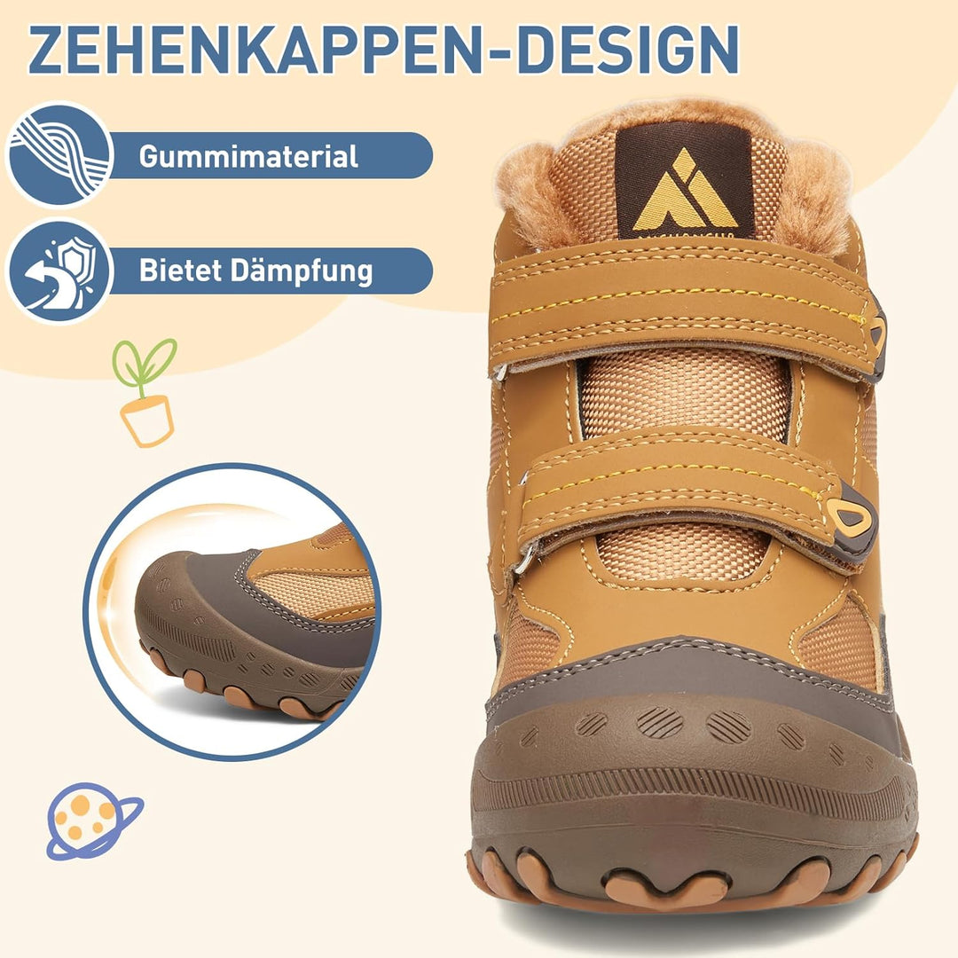 Mishansha Kinder Winterschuhe Mädchen Winterstiefel Warm Schneestiefel Gefüttert Boots Wasserdicht 3