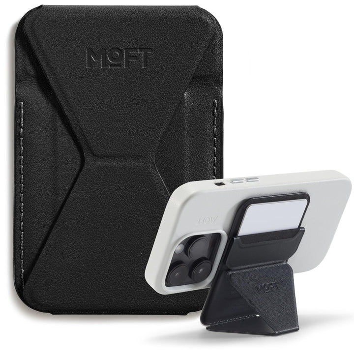 MOFT Magnetischer Handy Wallet Ständer, Veganem Leder Kartenhalter Stand Kompatibel mit Magsafe iPho