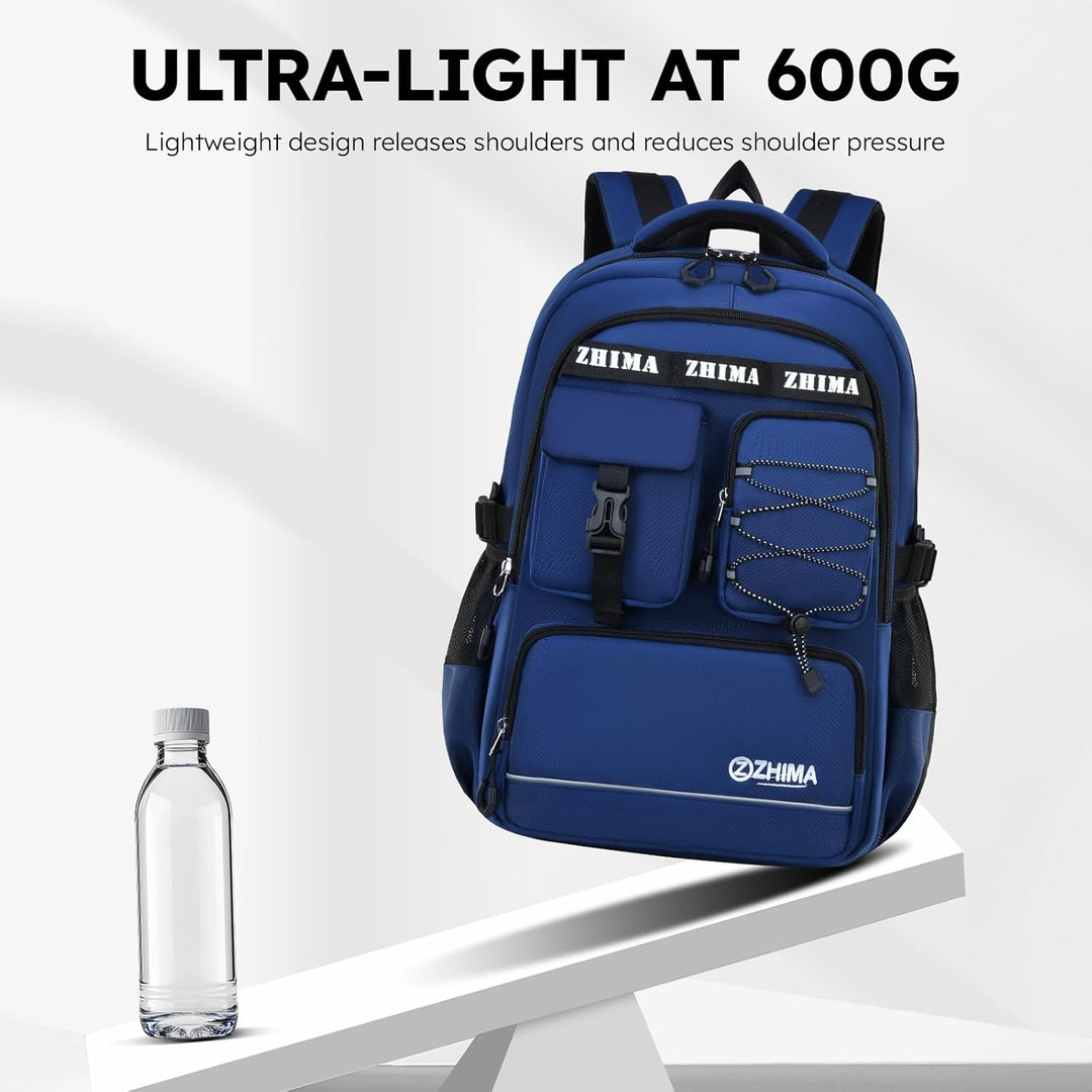 Amythe Schulrucksack Jungen Teenager, Rucksack Schule Gymnasium Oberstufe Schulranzen mit Reflektore