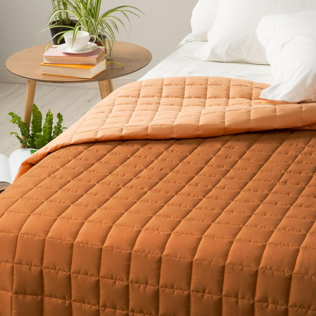 Caleffi - Tagesdecke, gesteppt, modern, einfarbig, Einzelbett, Orange Singola piccola Orange, Singol