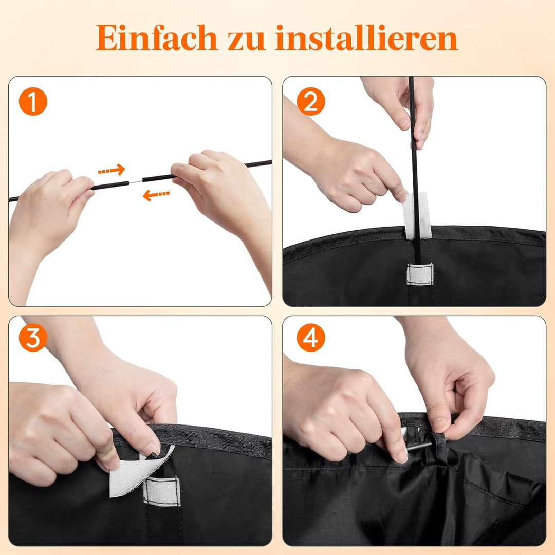 Lifewit 100L Kreis Pfandflaschen Sammelbehälter mit Deckel, Grosser Pfandflaschen behälter für die L
