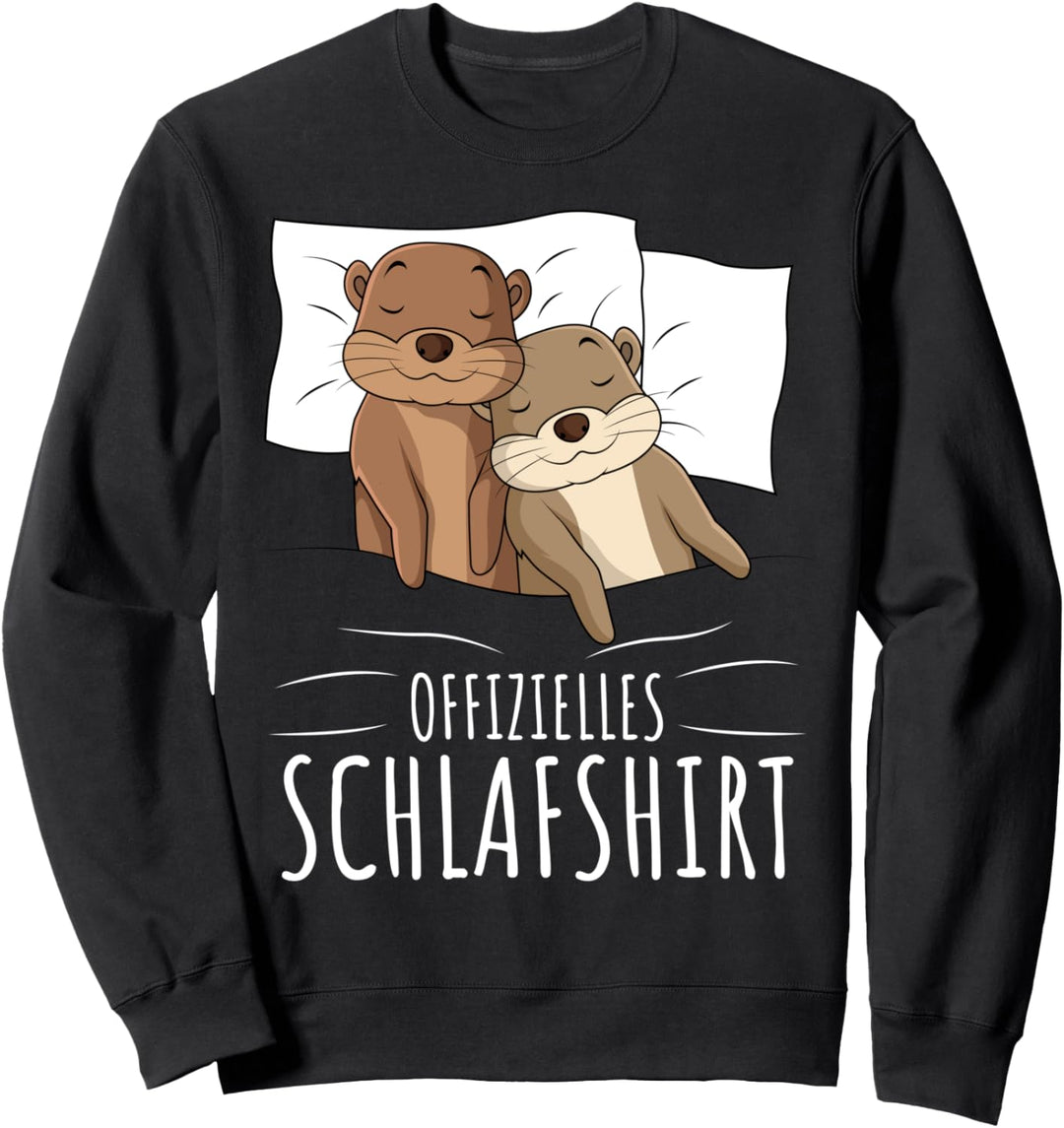 Offizielles Schlafshirt Otter Schlafen Seeotter Sweatshirt