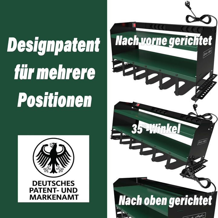 Elektrowerkzeug-Organizer mit Steckdosenleiste & Ladestation, Schwerlast-Werkzeughalter für Werkstat