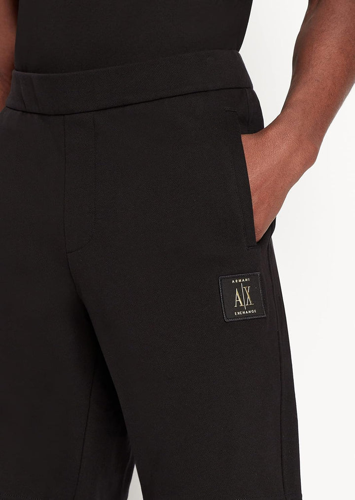 Armani Exchange Herren Icon, Side Logo Patch, Fronttaschen, Bermuda Shorts XS Schwarz, XS Schwarz