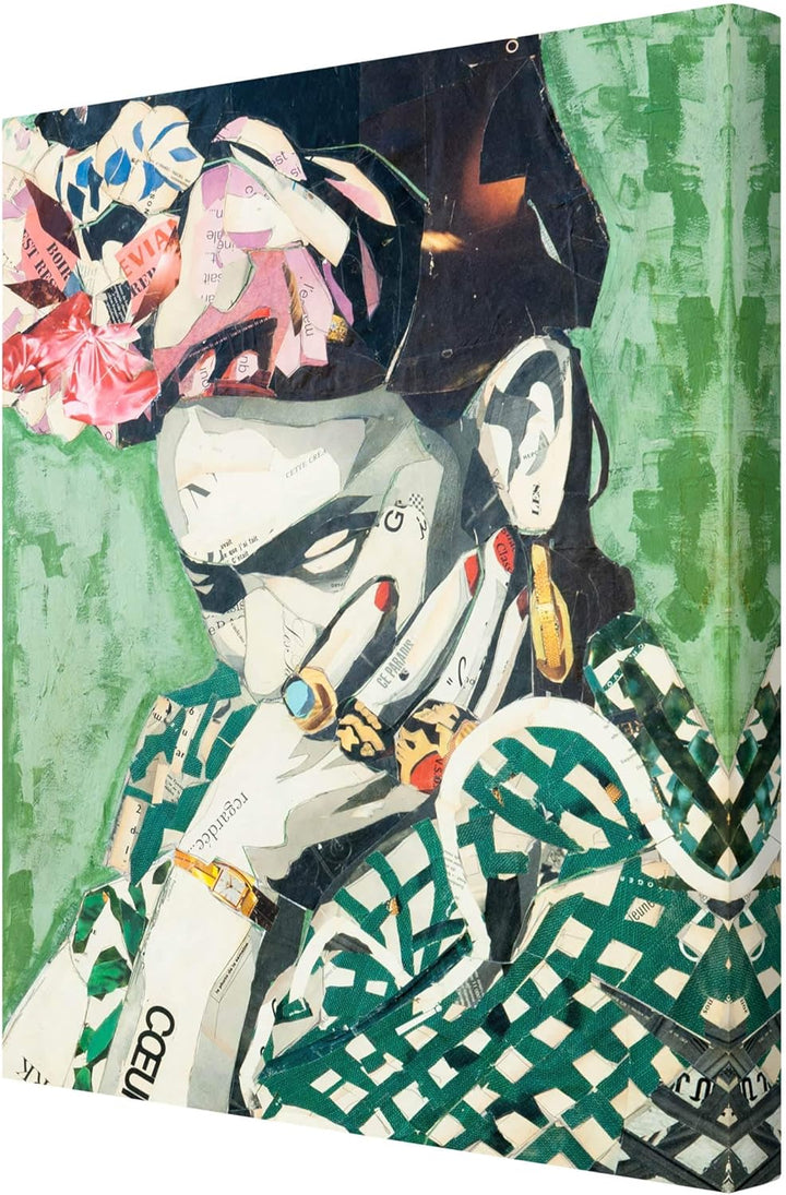 Bilderwelten Leinwandbild - Frida Kahlo - Collage No.3 - Hochformat 4:3 80cm x 60cm, 80cm x 60cm