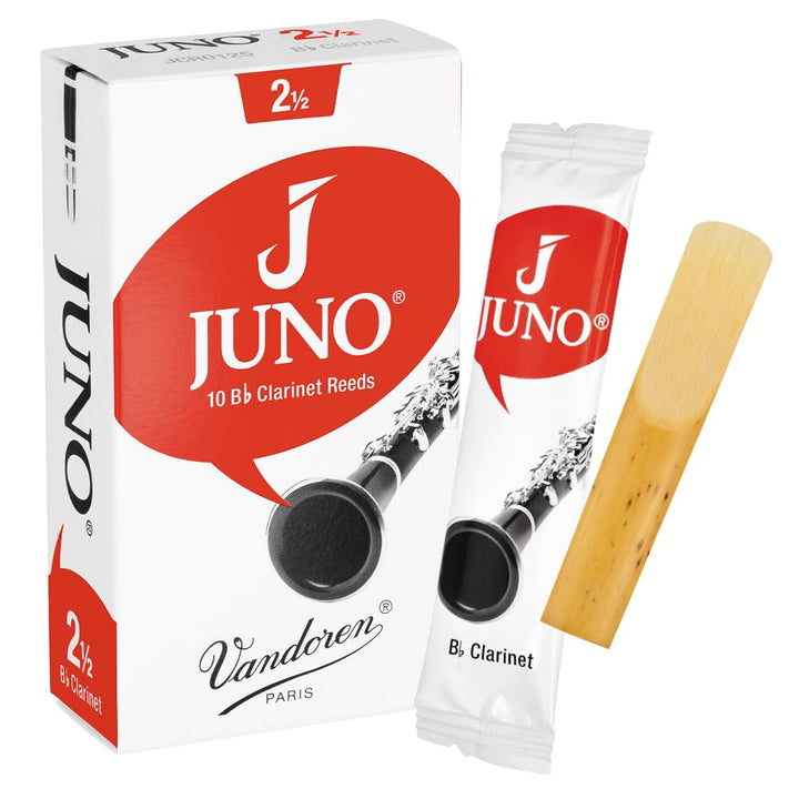 Vandoren Juno JCR0125 Rohrblätter für Bassklarinette (für Schüler) 10 Stück Reed Strength 2.5, Reed
