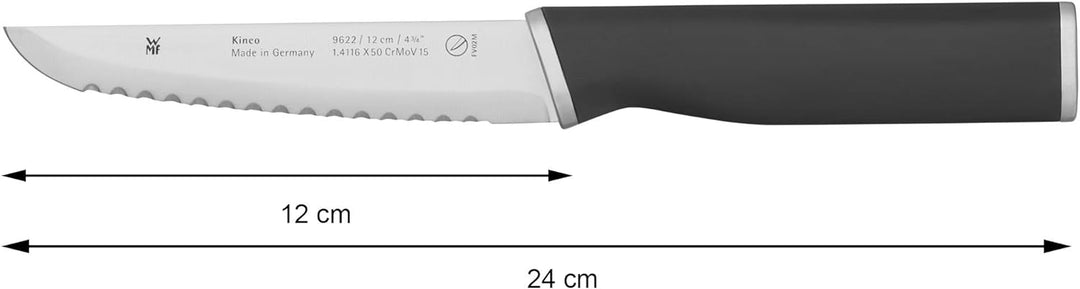 WMF Kineo Allzweckmesser Wellenschliff 24 cm, Schälmesser, Made in Germany, Performance Cut, Kinetis