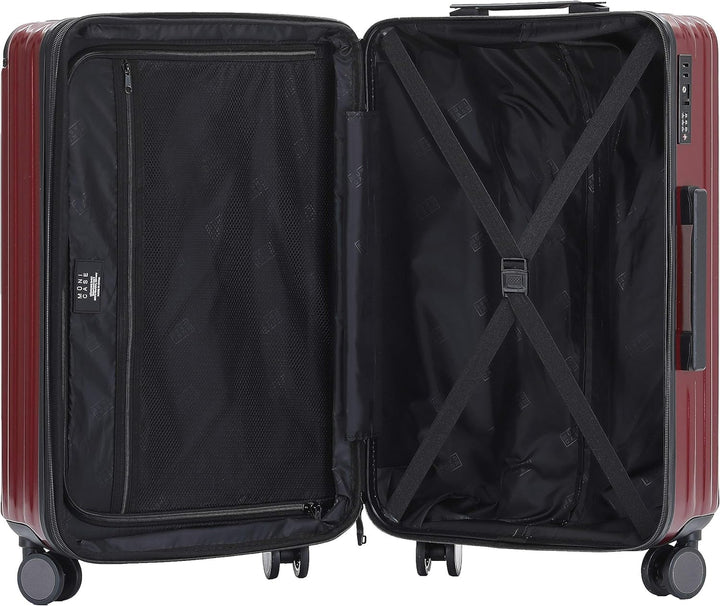 Münicase M816 TSA-Schloss Koffer Reisekoffer Trolley Kofferset Hardschale Boardcase (Weinrot, Grosse
