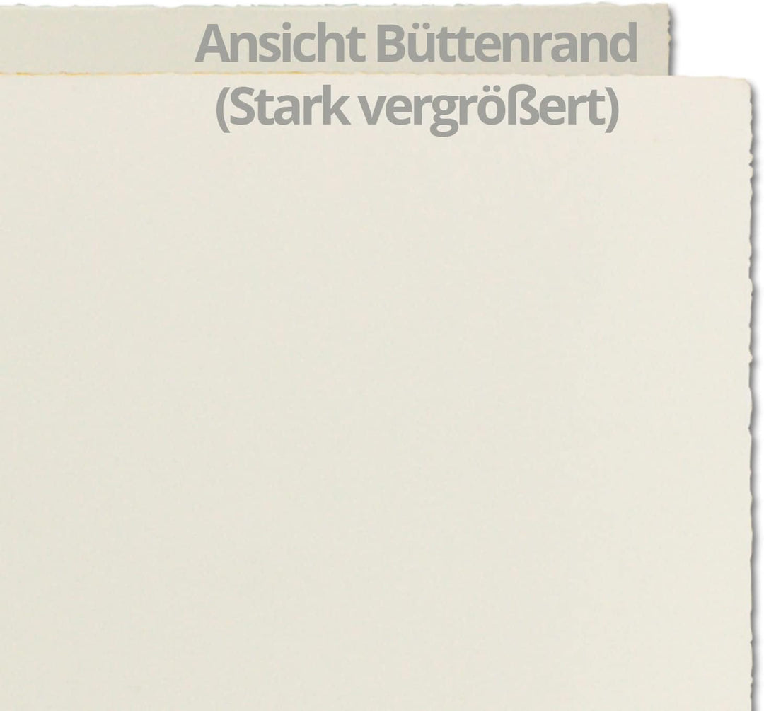 75 Stück DIN A6 Vintage Karten, Bütten-Papier, 105 x 148 mm, Natur-Weiss halbmatt - ohne Falz - Vell