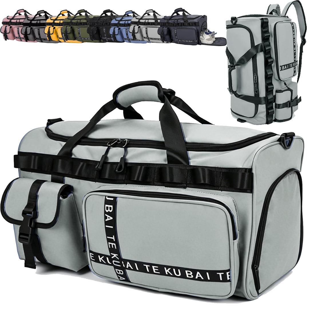 Reisetasche Damen Herren, 65L Wasserabweisende Sporttasche, Large Capacity Reise Tasche Gym Bag, mit