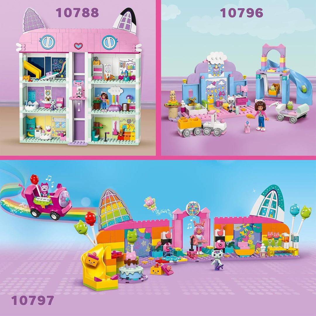Lego 4+ Gabbys Puppenhaus Gabbys Partyraum, Disco-Spielset mit Rutsche und Tierfiguren für kreative