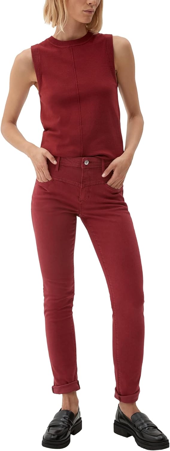 s.Oliver Damen Jeans, Betsy Slim Fit 32W / 34L Rot 38z8, 32W / 34L Rot 38z8