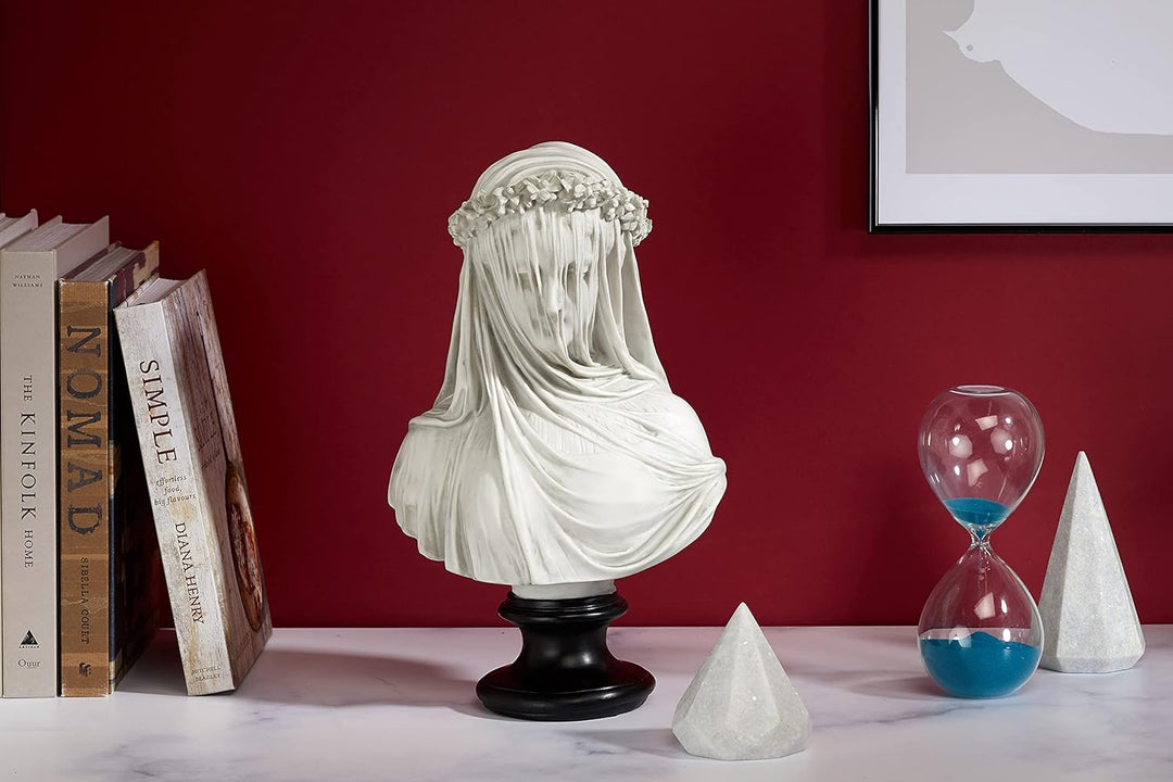 Design Toscano die verschleierte Jungfrau Büstenstatue, Masse: 22,8 cm x15,2 cm x35,5 cm Single, Sin