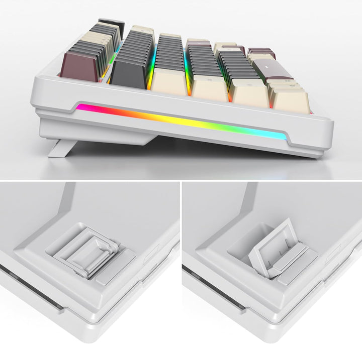SOLIDEE Verkabelte Mechanische Gaming Tastatur 75 Prozent, Hot-Swap-Fähig Mit Gasket Struktur, RGB H