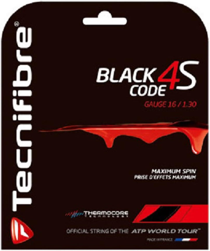 TECNIFIBRE Black Code 4S Tennissaiten Set 1.30mm/16G, 1.30mm/16G
