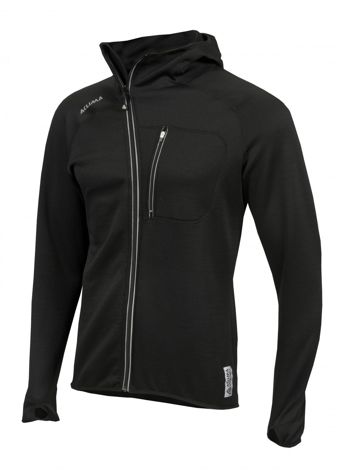 Aclima Woolshell Men's Jacket with Hood, Grösse:S, Farbe:Jet Black