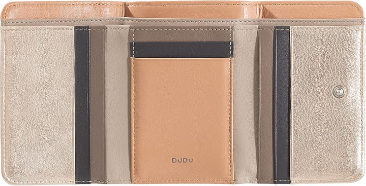 DUDU Kleine mehrfarbige RFID Dambenbrieftasche in Leder Colorful Ballerina, Ballerina