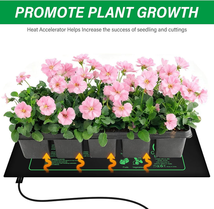 2 Stücke Heizmatte Pflanzen, Heizmatte Mit Thermostat, Wärmematte Für Sämling Germination Und Hausti