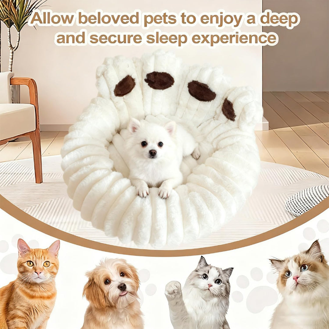 Flauschig Haustierbett Warm Hundebett Katzenbett Niedlich Bärentatzen-Form Hundekissen Katzenkissen