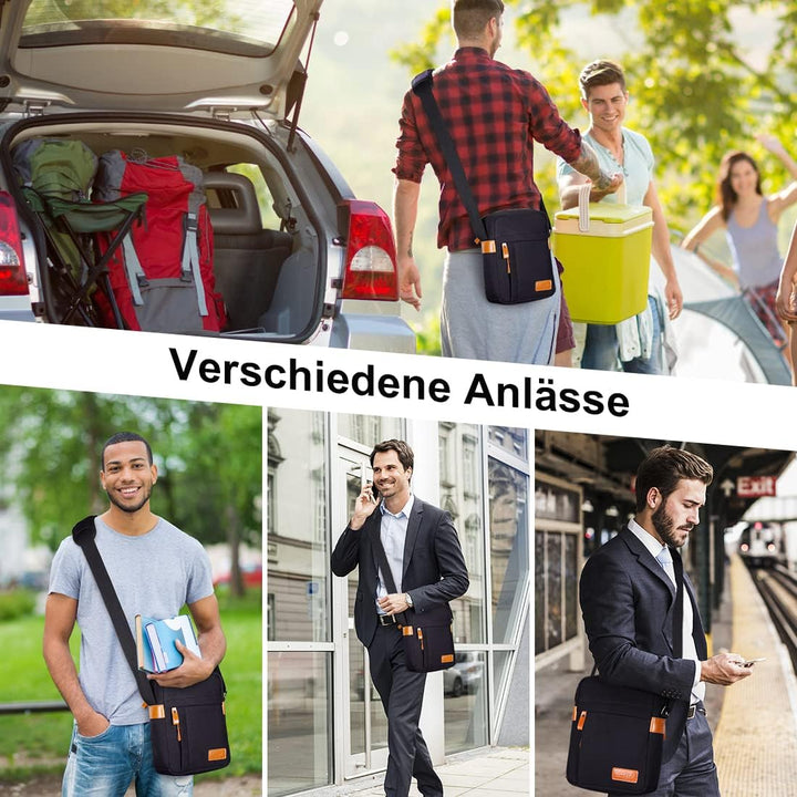ESTARER Umhängetasche Herren Klein, 9,7 Zoll Schultertasche Herren, Herrentasche zum Umhängen für Sc