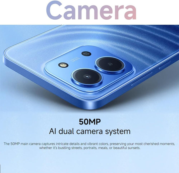 XIAOMI Redmi 15C Smartphone, Blau, 8 + 256 GB, 4G, Display 6,9 Zoll, 6000 mAh, Schnellladegerät 33 W