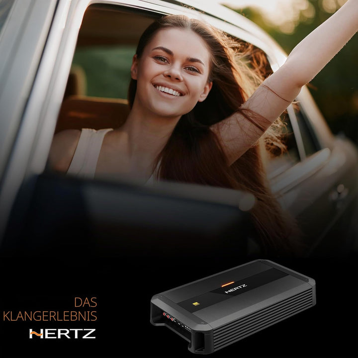 Hertz Dieci Power DP 4.400 – 4-Kanal Class-AB-Verstärker für Autos, 4x125W an 2 Ohm, ideal für Mehrw