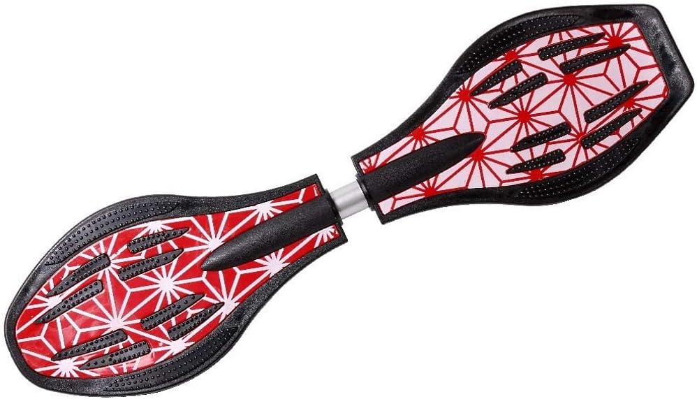 FunTomia Waveboard Original Mach1 Kugellager inkl. Tasche (Verschiedene Farbdesigns) Rot -