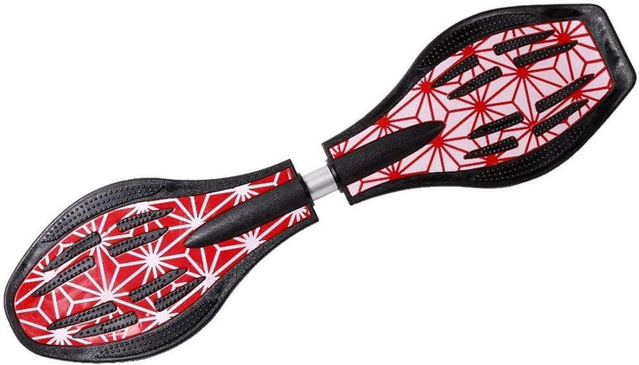 FunTomia Waveboard Original Mach1 Kugellager inkl. Tasche (Verschiedene Farbdesigns) Rot -