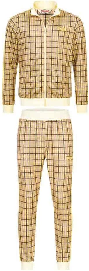 Lonsdale Herren Seabrook Tracksuit 3XL Yellow/Brown/Ecru, 3XL Yellow/Brown/Ecru