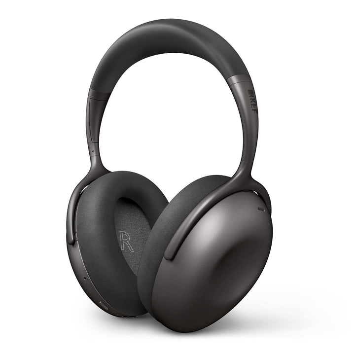KEF Mu7 Kabelloser Kopfhörer mit aktiver Geräuschunterdrückung, Charcoal Grey Anthrazitgrau, Anthraz