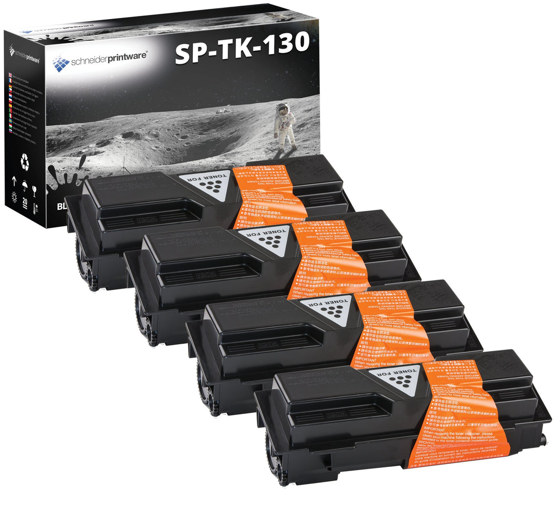 4 Schneider Printware Toner je 15.000 Seiten | 107% höhere Druckleistung | als Ersatz für TK-130 für