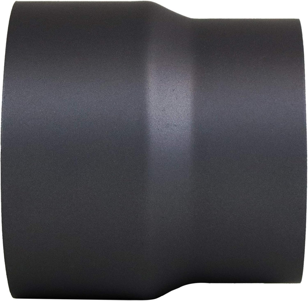 LANZZAS Rauchrohr Ofenrohr Reduzierung Ø 130 mm auf Ø 120 mm schwarz Kaminofen Rohr Reduktion Ofenro