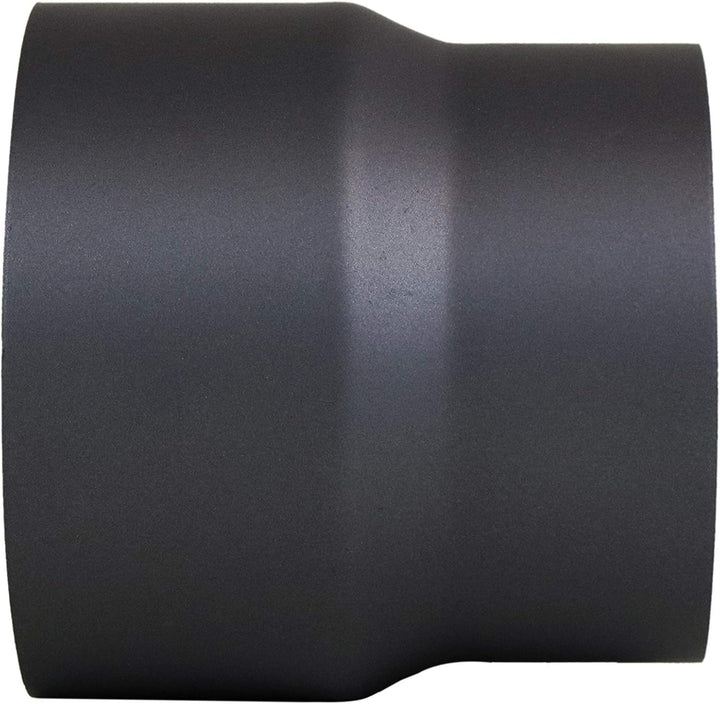 LANZZAS Rauchrohr Ofenrohr Reduzierung Ø 130 mm auf Ø 120 mm schwarz Kaminofen Rohr Reduktion Ofenro