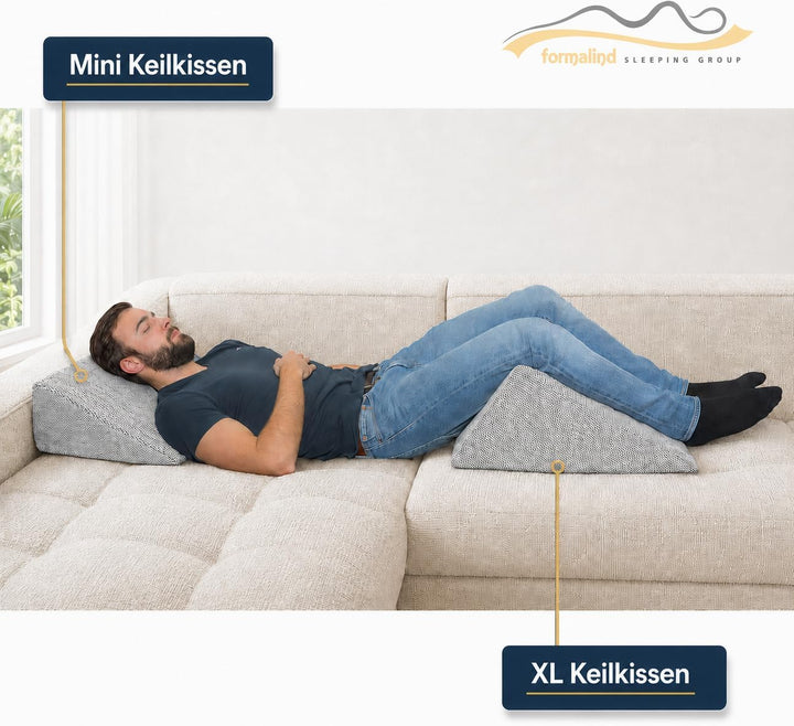 Formalind Der Fantastische XL Keil für Wohn- und Schlafzimmer, Lesekissen, Relaxkissen, Rückenlehne,